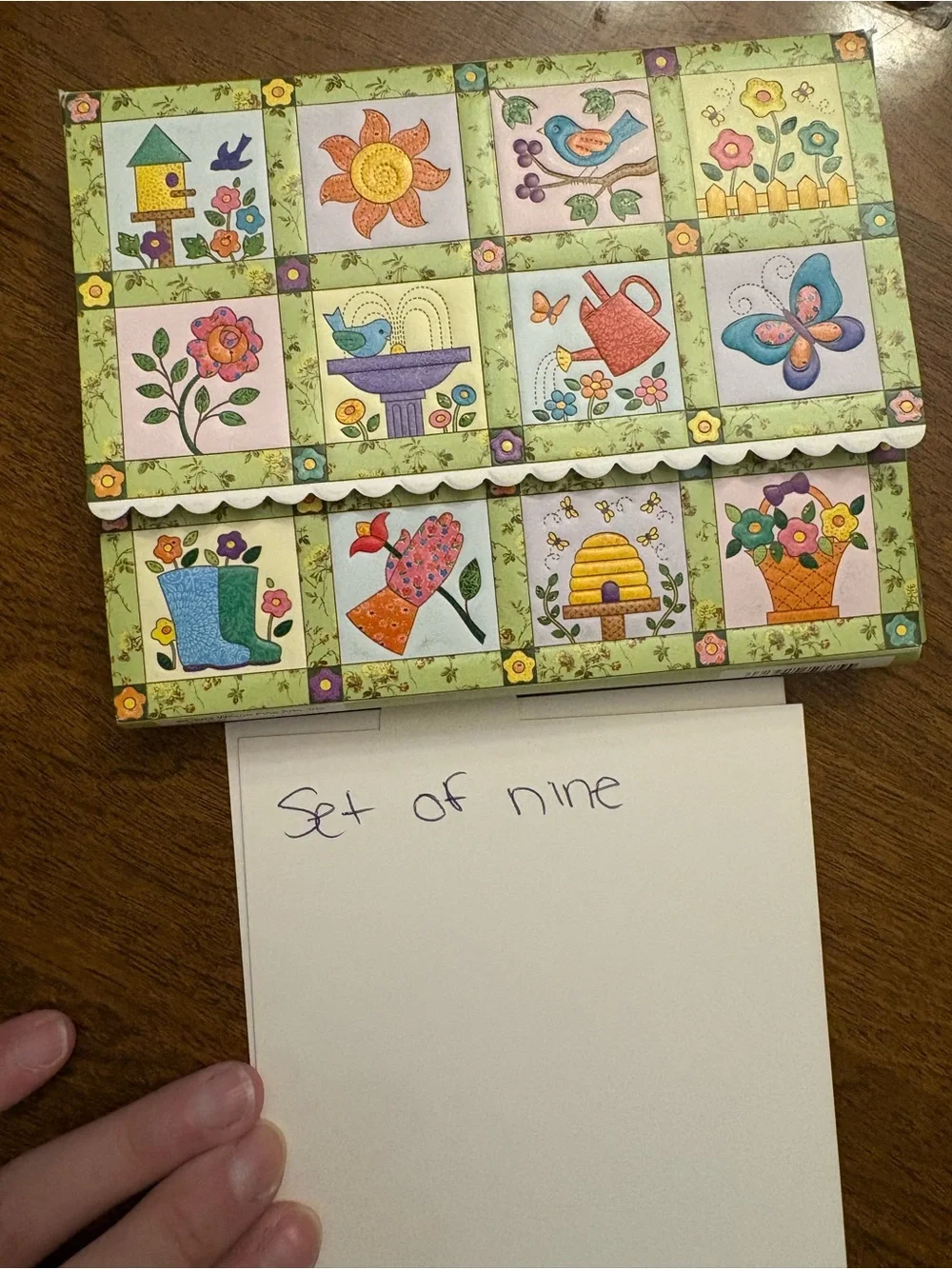 Floral Garden Note Cards - Multicolor Pocket Set